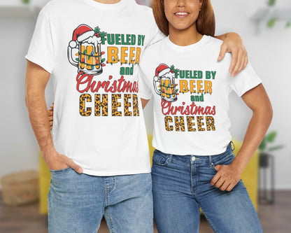 Fueled by Beer and Christmas Cheer unisex classic graphic tee