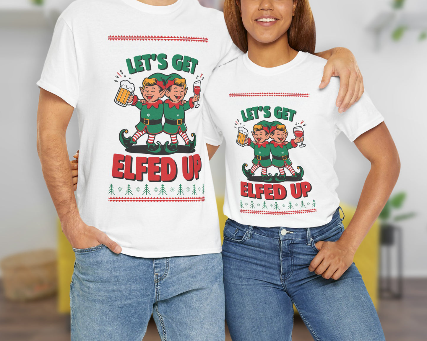 Let's Get Elfed Up unisex classic graphic tee