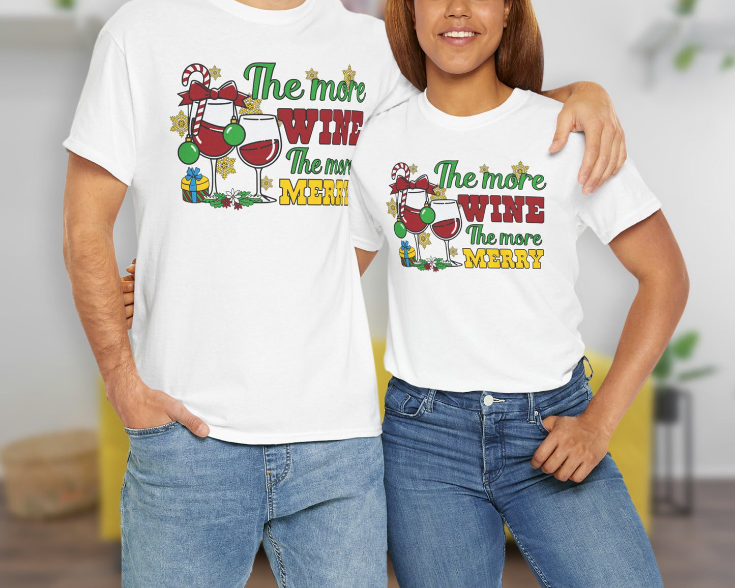 The More Wine The More Merry unisex classic graphic tee