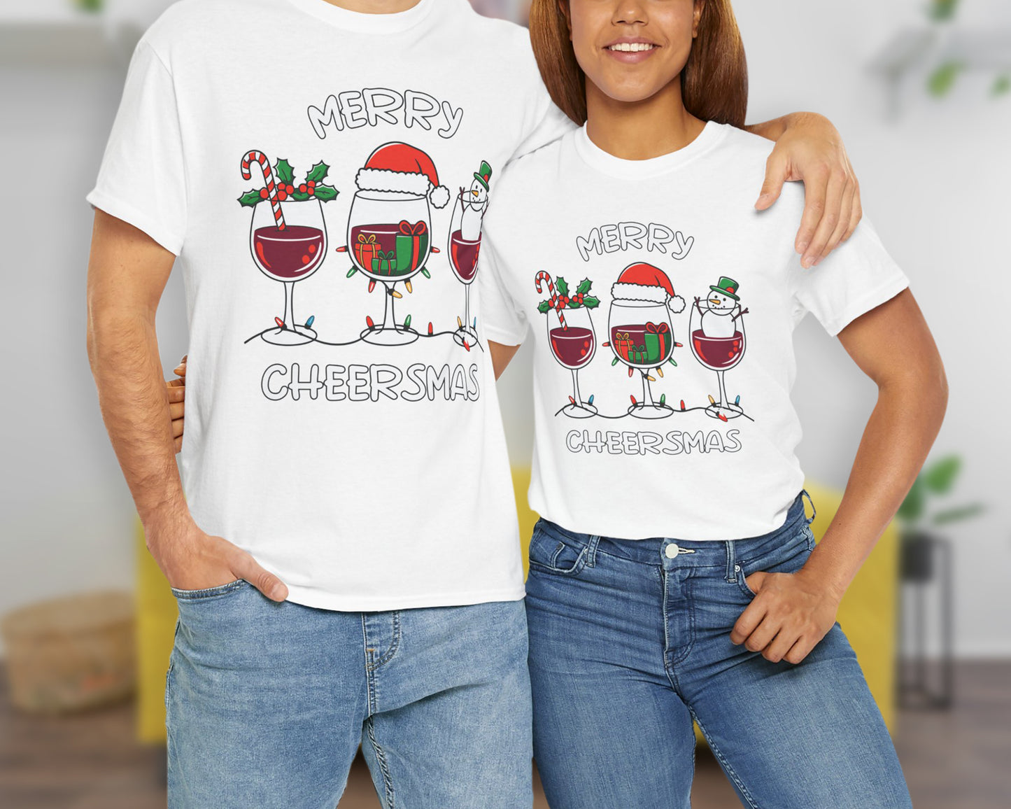 Merry Cheersmas unisex classic graphic tee