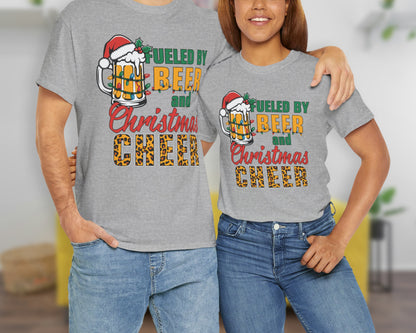 Fueled by Beer and Christmas Cheer unisex classic graphic tee