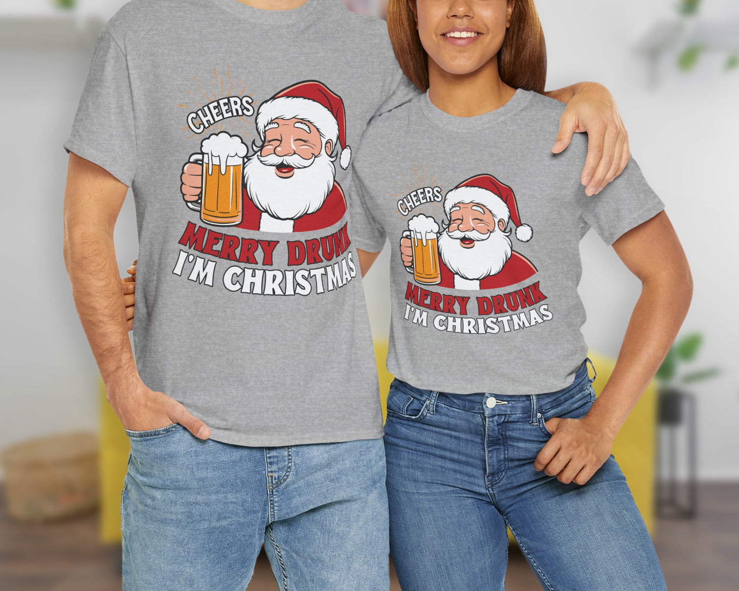 Merry Drunk I'm Christmas unisex classic graphic tee