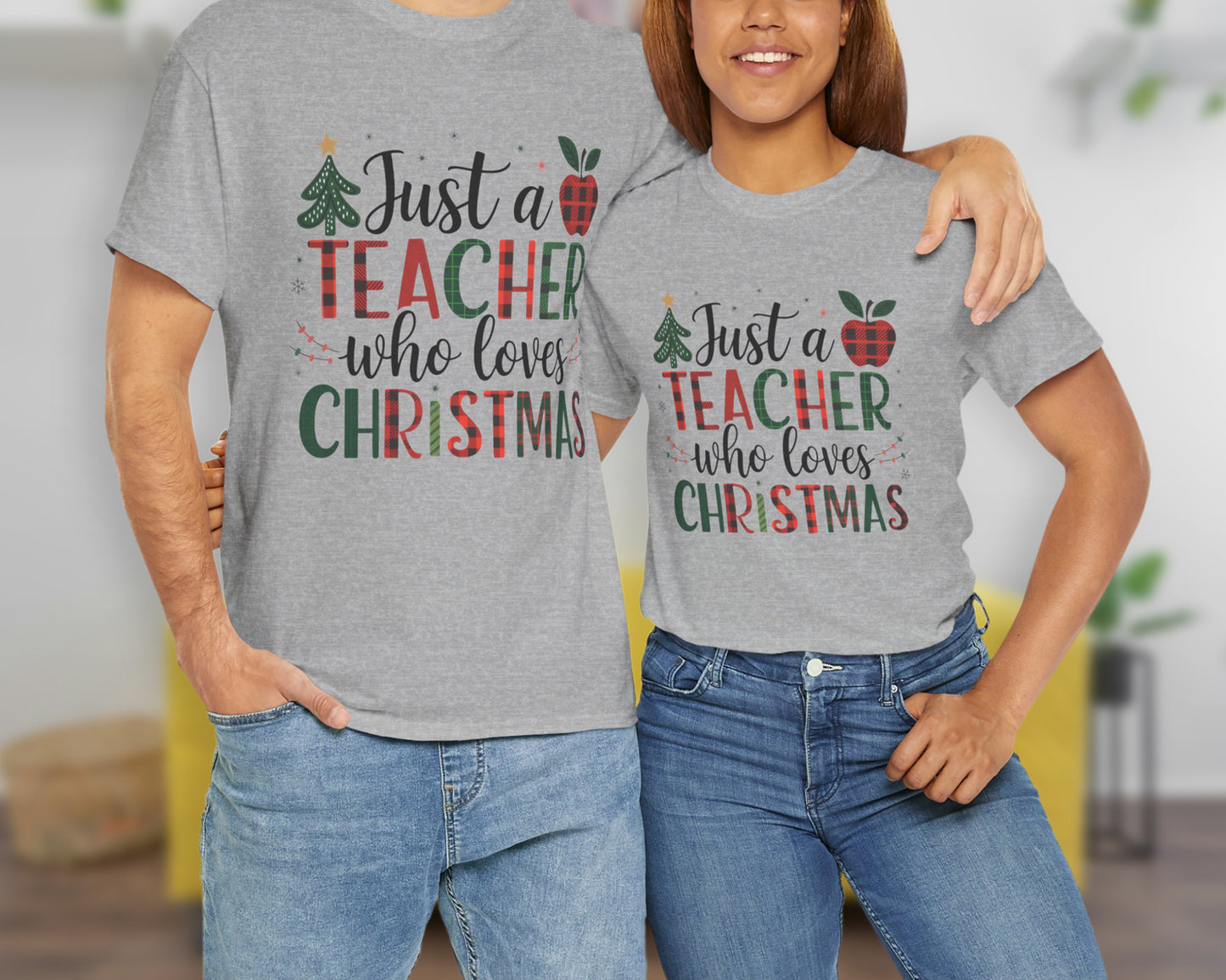 Just a Teacher Who Loves Christmas unisex classic graphic tee