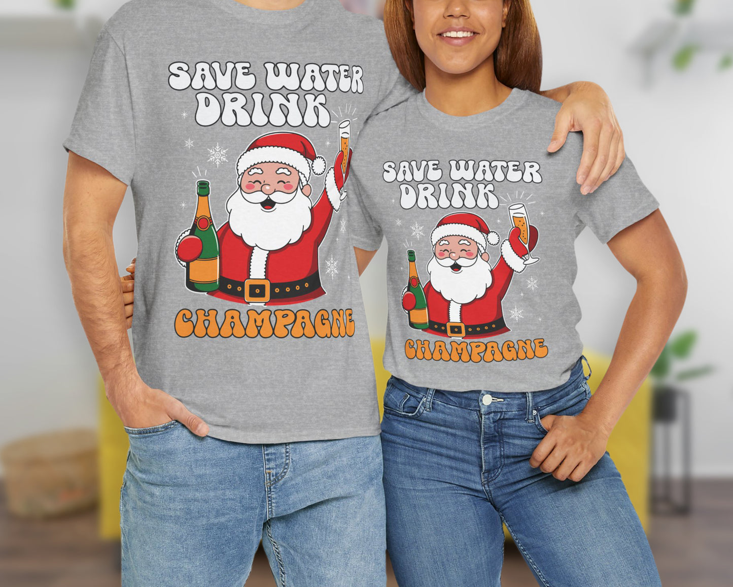 Save Water Drink Champagne unisex classic graphic tee