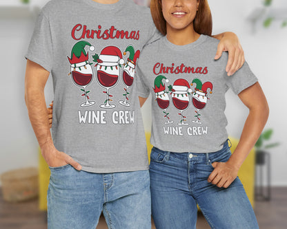 Christmas Wine Crew unisex classic graphic tee