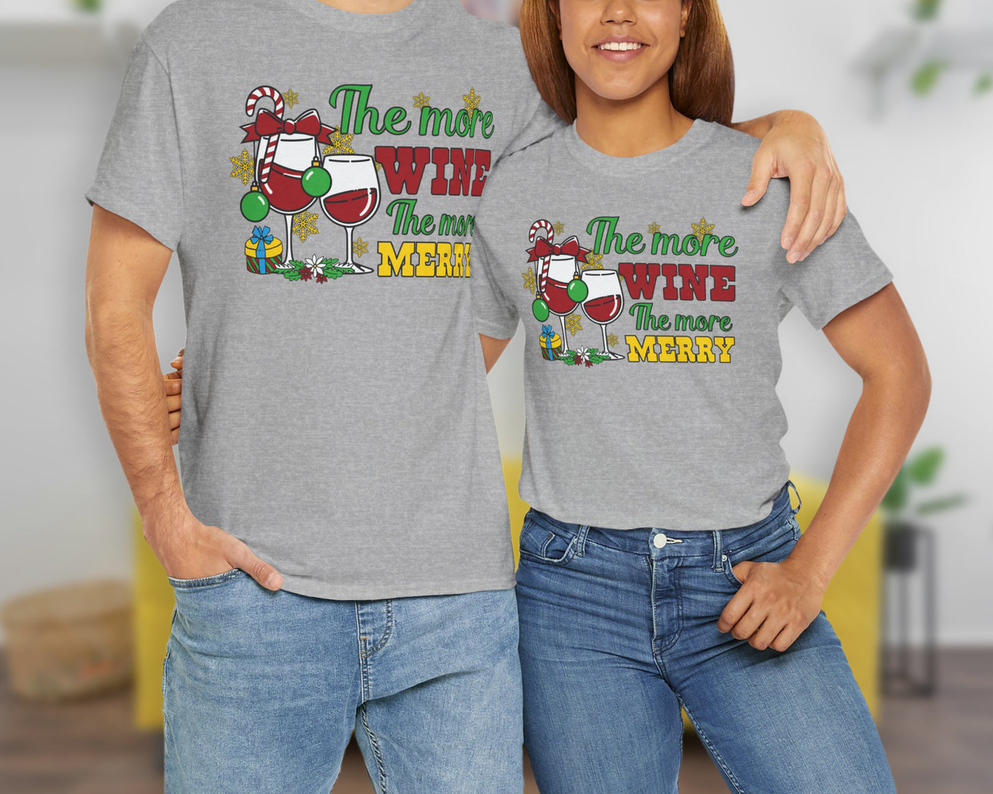 The More Wine The More Merry unisex classic graphic tee