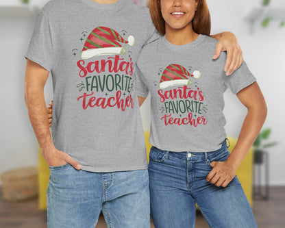 Santa's Favorite Teacher unisex classic graphic tee