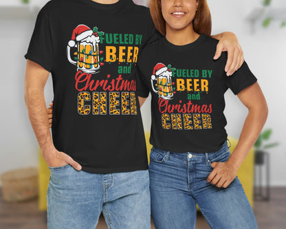 Fueled by Beer and Christmas Cheer unisex classic graphic tee