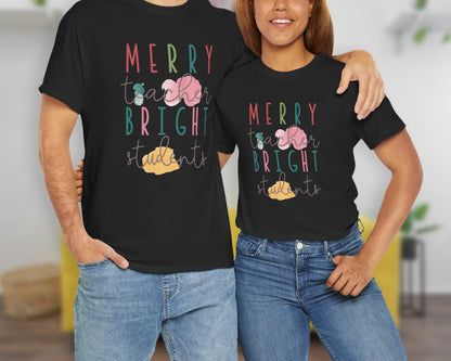 Merry Teacher Bright Students unisex classic graphic tee