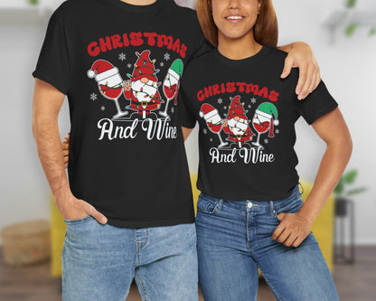 Christmas and Wine unisex classic graphic tee