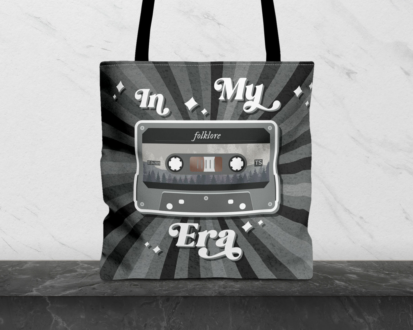 In my Folklore era vintage cassette tape tote bag