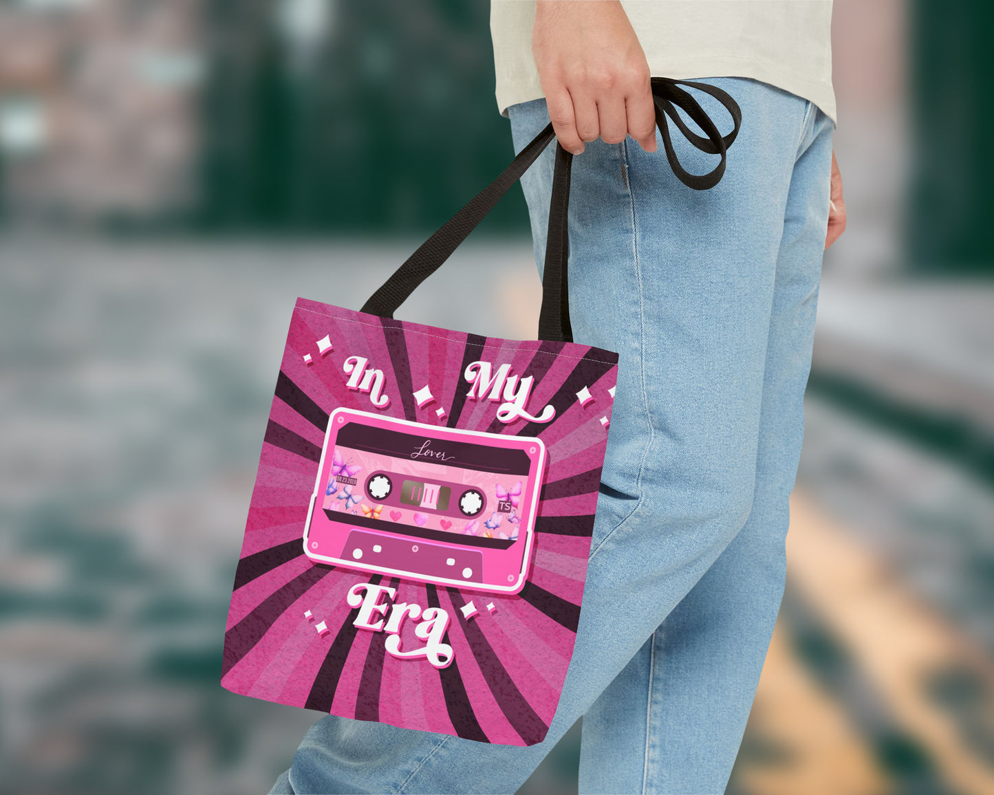 In my Lover era vintage cassette tape tote bag