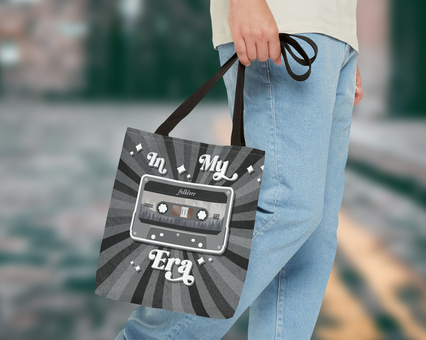 In my Folklore era vintage cassette tape tote bag