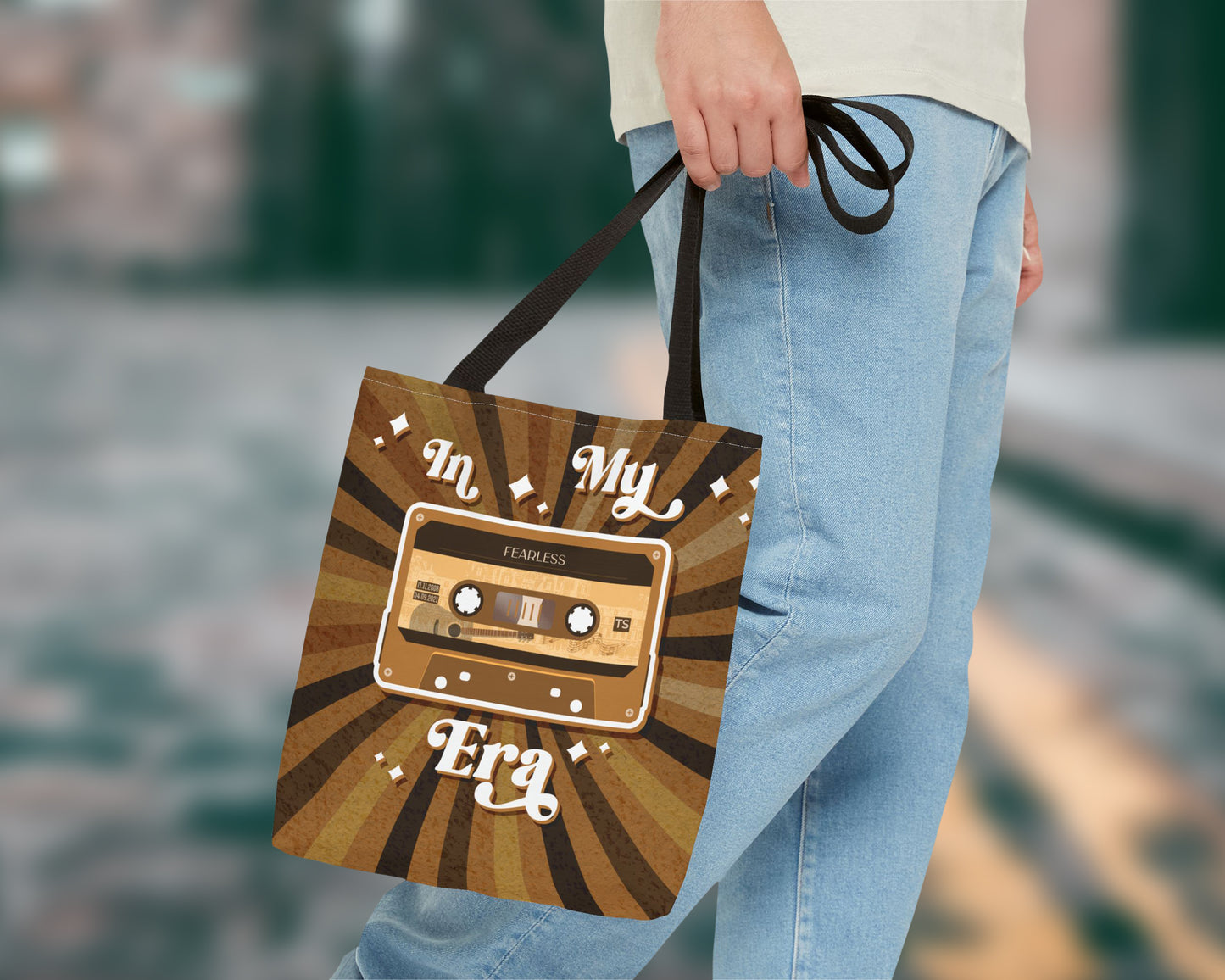 In my Fearless era vintage cassette tape tote bag