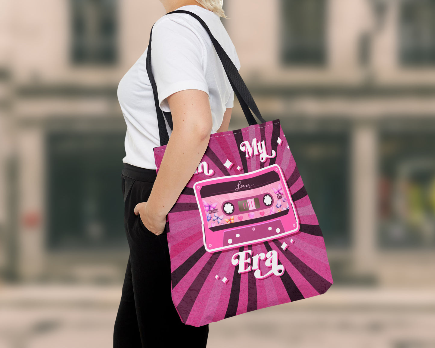 In my Lover era vintage cassette tape tote bag