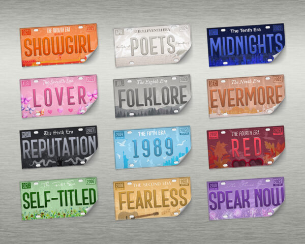 Collection of The Eras bumper stickers