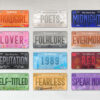 Collection of The Eras license plates