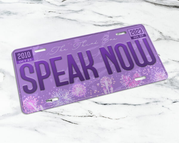 Speak Now era license plate
