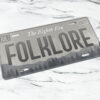Folklore era license plate