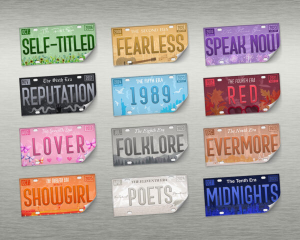 Collection of The Eras bumper stickers