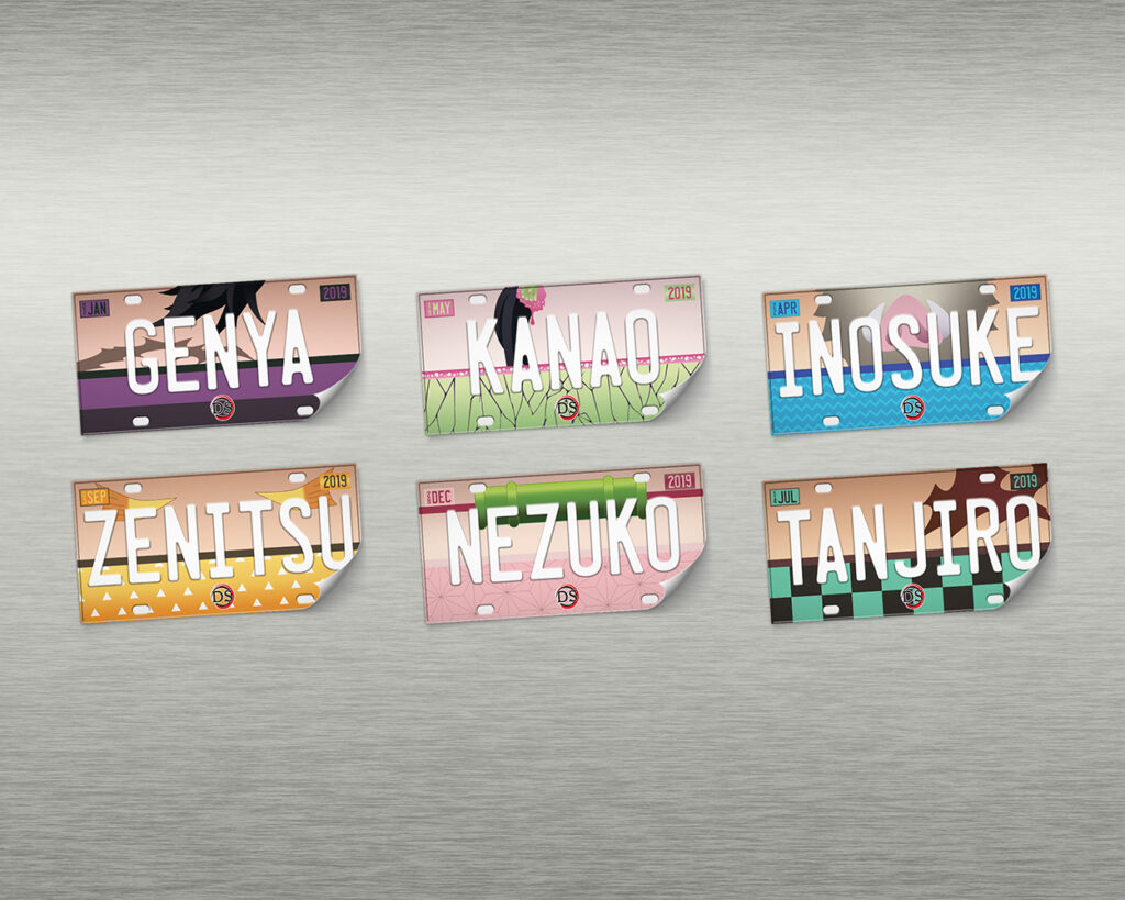 Collection of KnY anime characters bumper stickers
