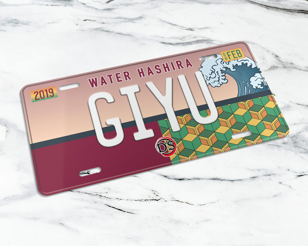 Giyu Tomioka Hashira license plate