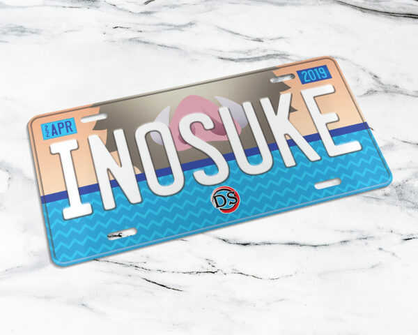 Inosuke Hashibira license plate
