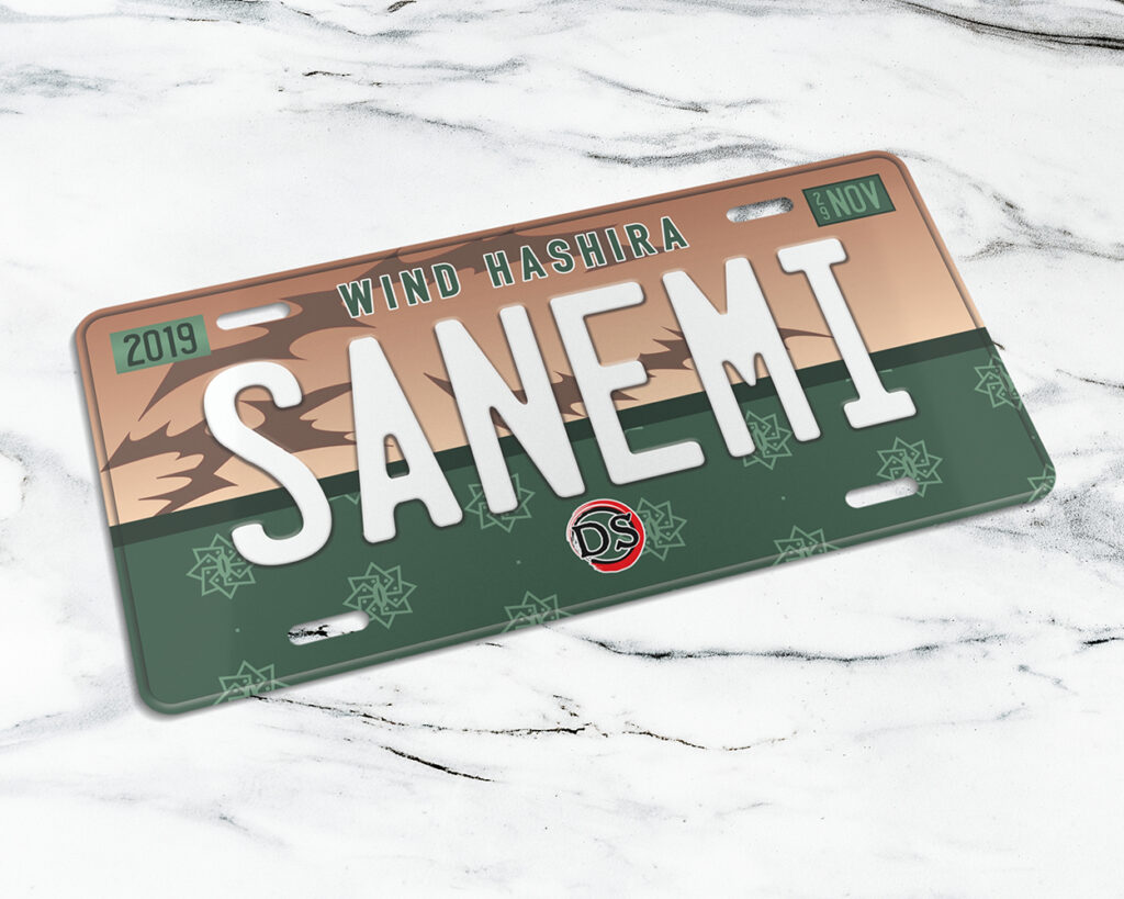 Sanemi Shinazugawa Hashira license plate