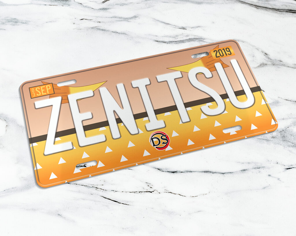 Zenitsu Agatsuma license plate
