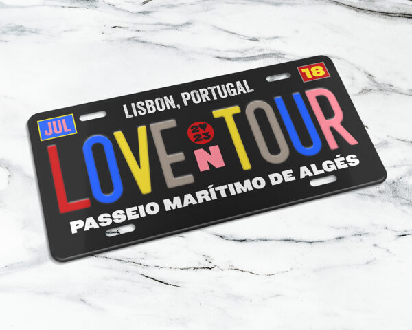Love on Tour license plate