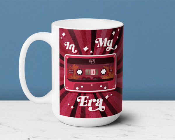 In my Red era vintage cassette tape ceramic mug