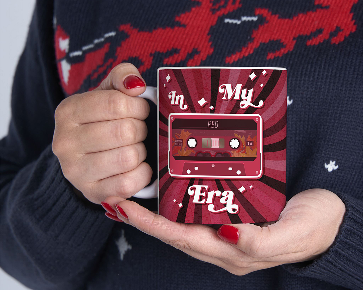 In my Red era vintage cassette tape ceramic mug - Image 4