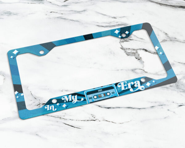 In my 1989 era vintage cassette tape license plate frame