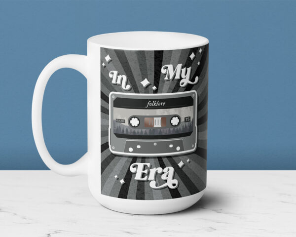 In my Folklore era vintage cassette tape ceramic mug