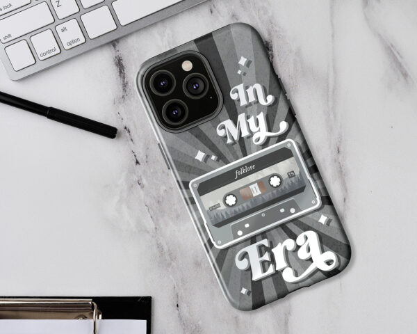 In my Folklore era vintage cassette tape phone case