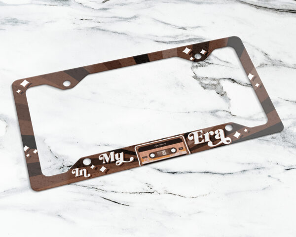 In my Evermore era vintage cassette tape license plate frame