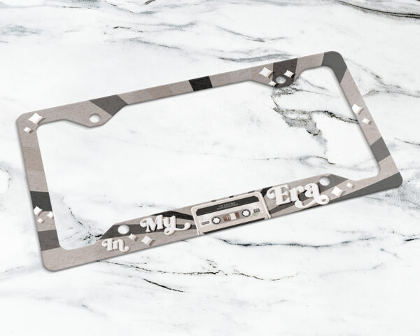 In my Tortured Poets era vintage cassette tape license plate frame