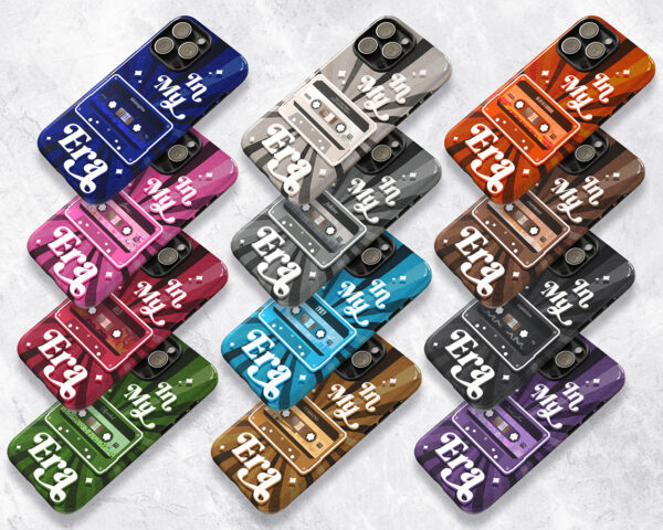 Collection of In my eras vintage cassette tape phone cases