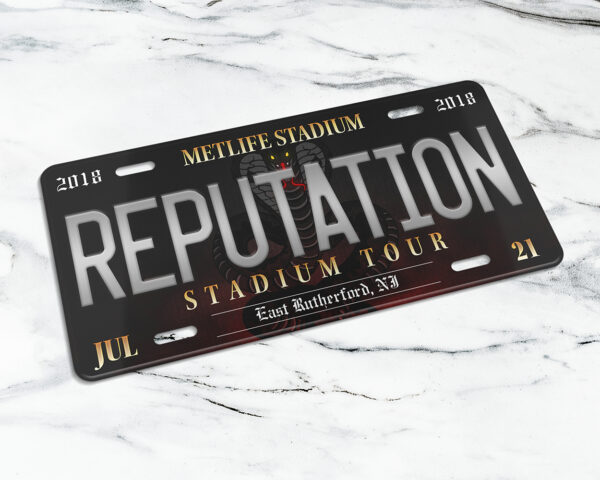Reputation Stadium Tour license plate