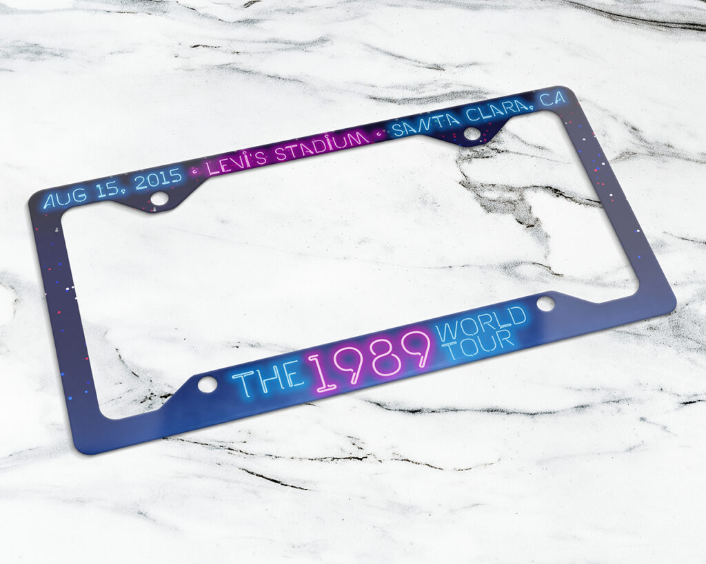 The 1989 World Tour license plate frame
