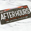 After Hours til Dawn Tour license plate