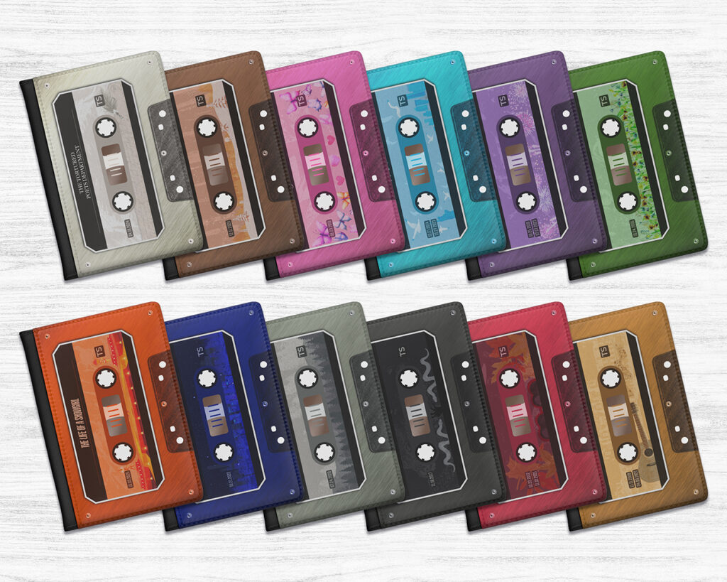 Collection of The Eras cassette tape passport covers