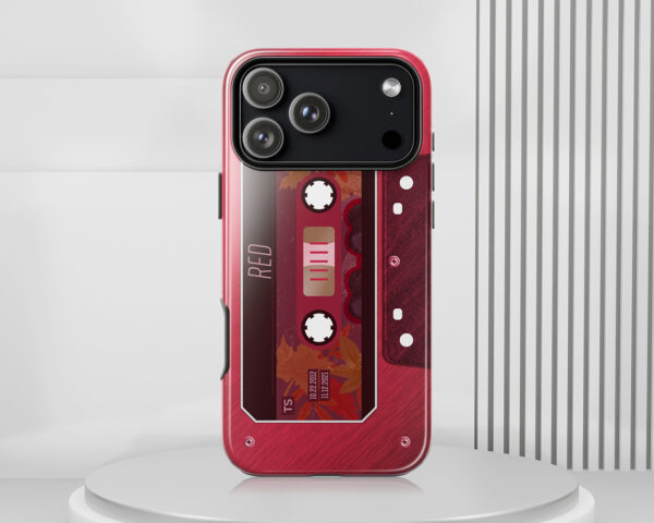 Red era cassette tape phone case