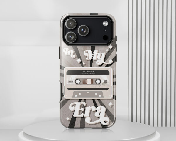 In my Tortured Poets era vintage cassette tape phone case
