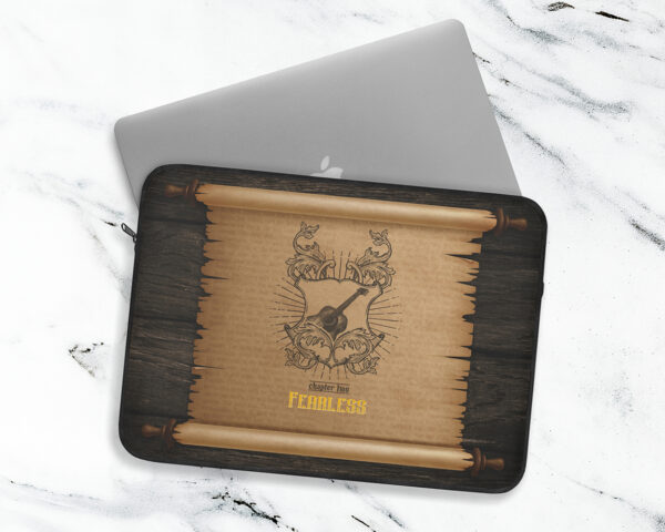 Fearless era medieval scroll laptop sleeve