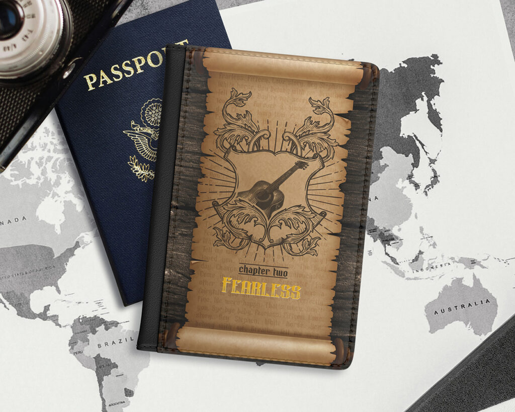Fearless era medieval scroll passport cover