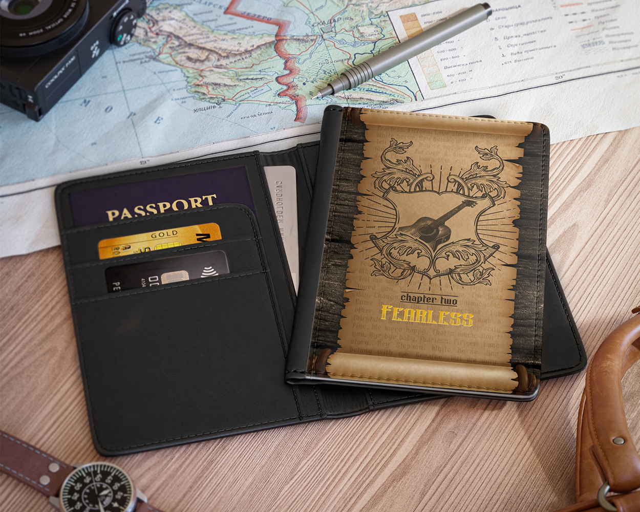 Fearless era medieval scroll passport cover - Image 2