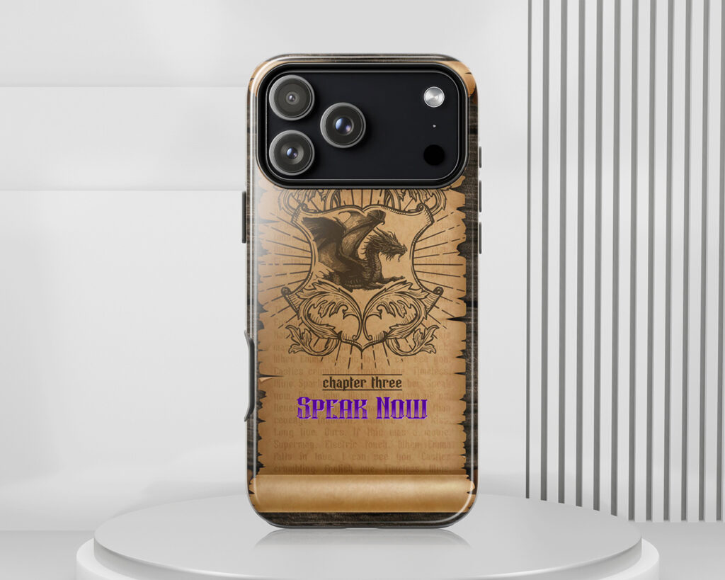 Speak Now era medieval scroll phone case