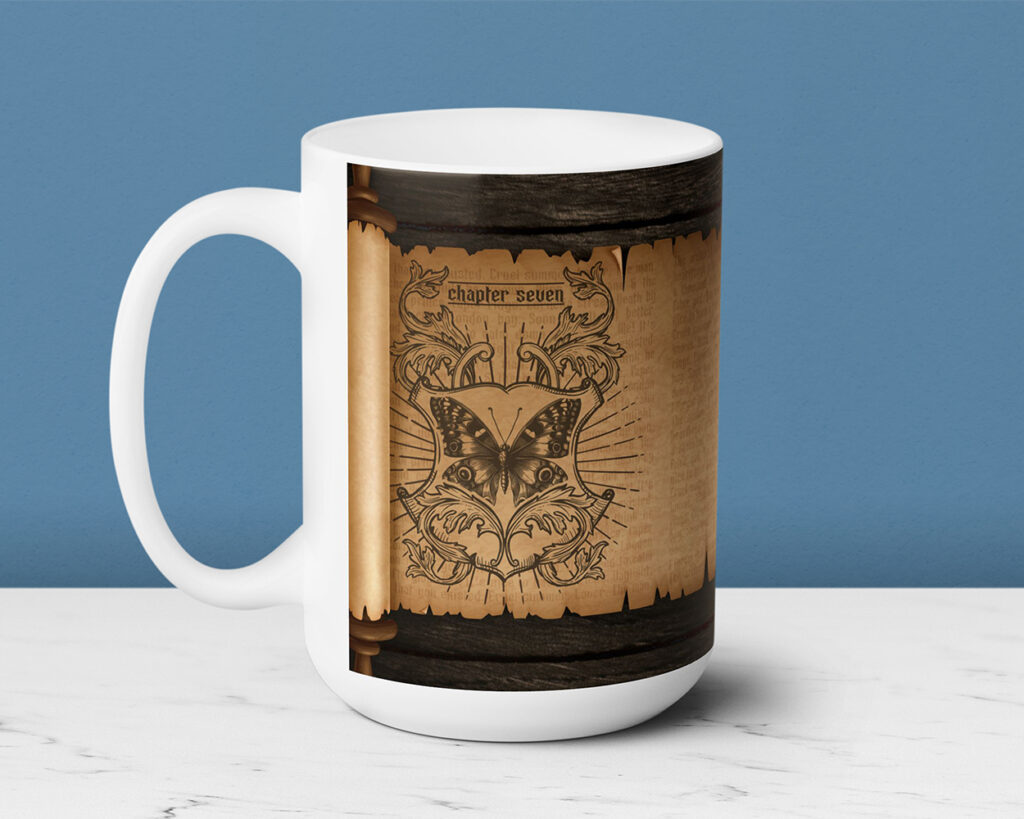 Lover era medieval scroll ceramic mug