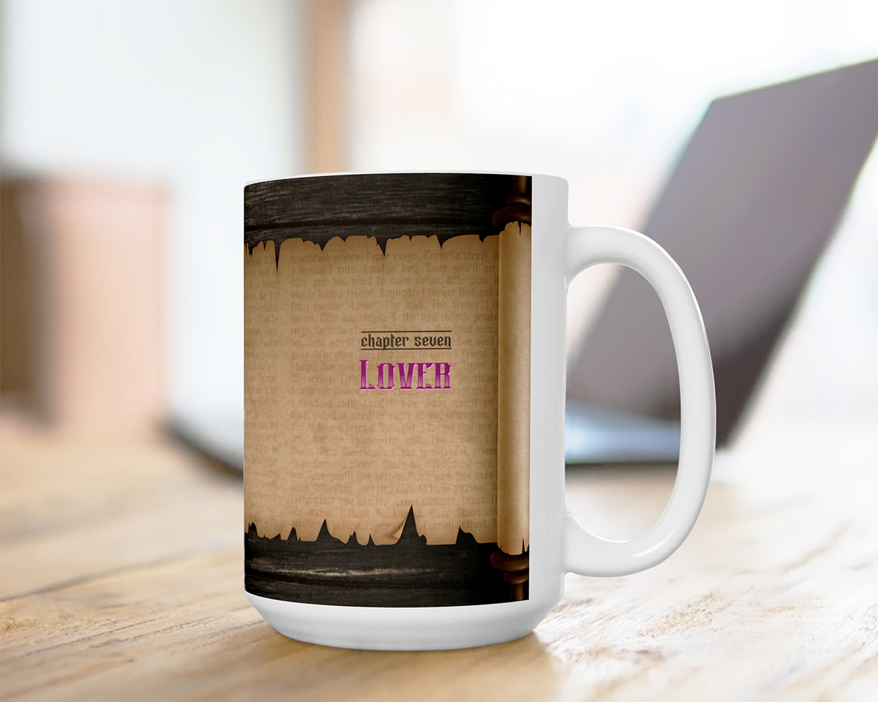 Lover era medieval scroll ceramic mug - Image 2